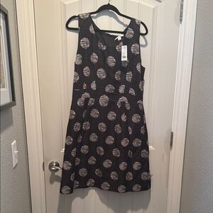 Elegant Black and White Polka Dot Dress